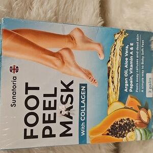 Sunatoria 2 pairs of foot peel masks with collagen